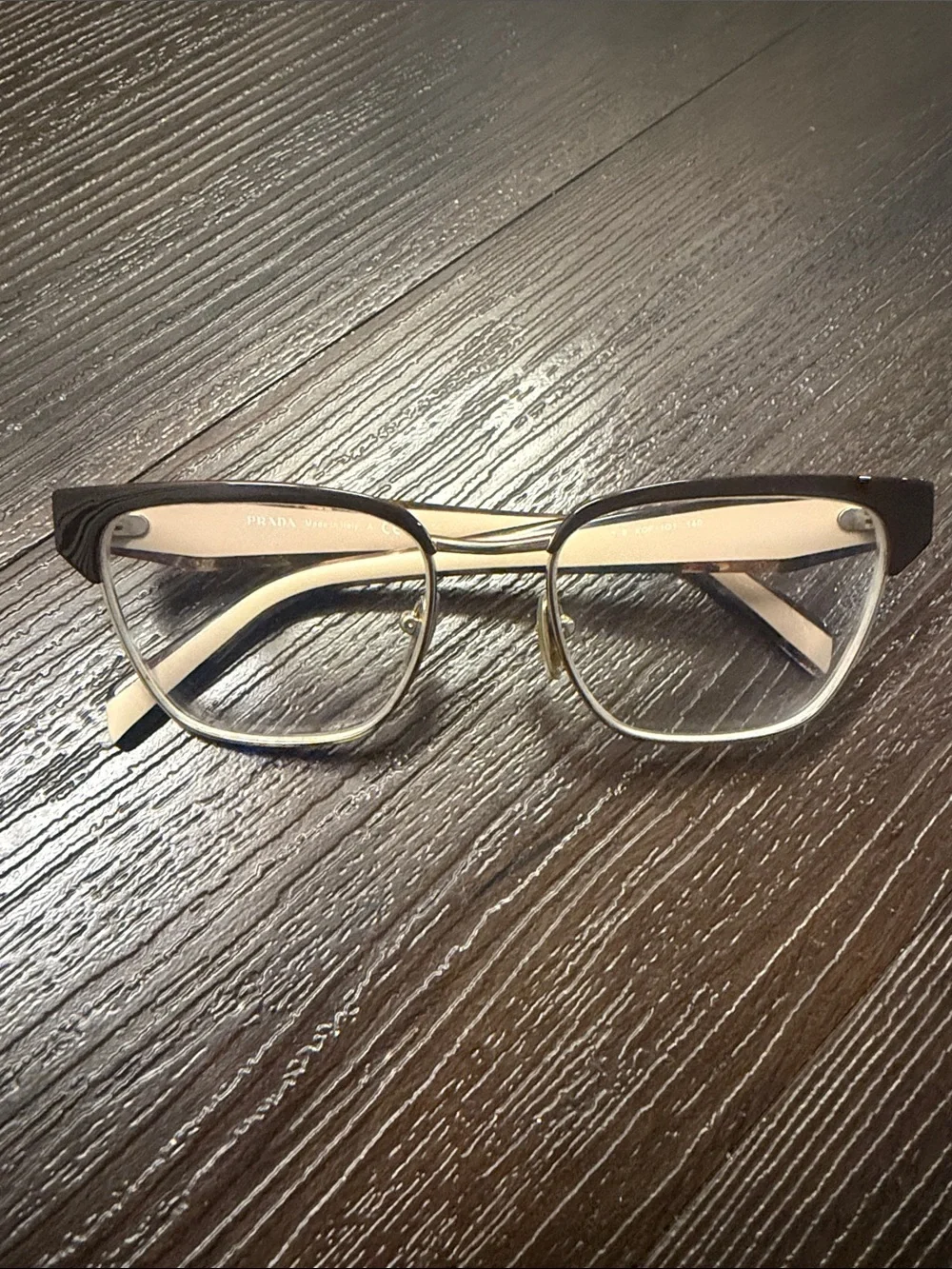 Prada Women Brown and Gold Optical Glasses